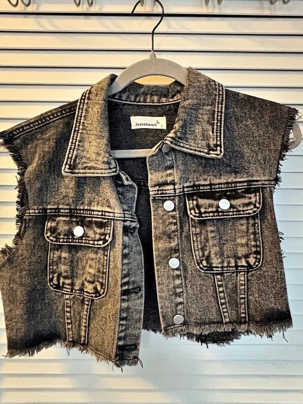 Women's Black Denim Vest